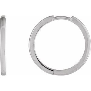 Sterling Silver Hinged 18 mm Hoop Earrings Ethereal Legacy Boutiques