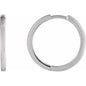 Platinum Hinged 18 mm Hoop Earring Ethereal Legacy Boutiques