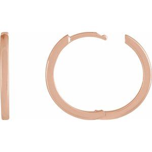 14K Rose Hinged 18 mm Hoop Earring Ethereal Legacy Boutiques