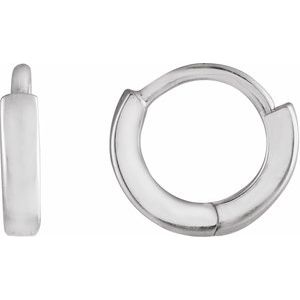 Platinum Hinged 8 mm Hoop Earrings Ethereal Legacy Boutiques