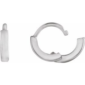 14K White Hinged 8 mm Hoop Earrings Ethereal Legacy Boutiques