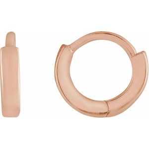 14K Rose Hinged 8 mm Hoop Earrings Ethereal Legacy Boutiques