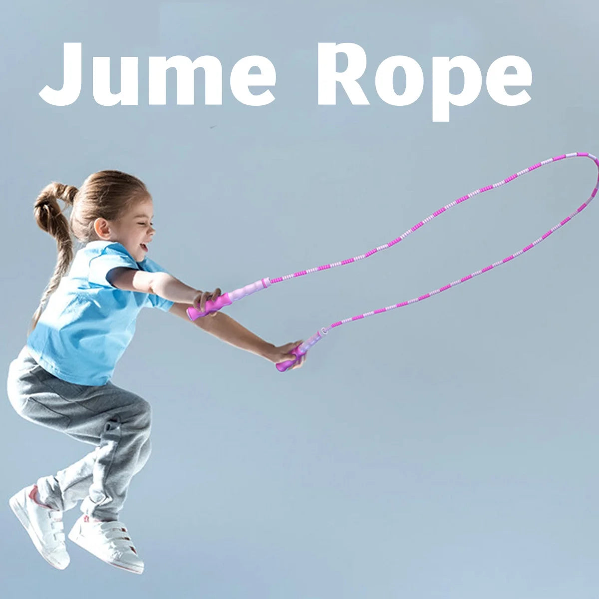 Jump Rope, 3 PCS Adjustable Length Tangle-Free Segmented Soft Beaded Skipping Rope, Fitness Jump Rope for Man Women Weight Loss 9.2 Ft