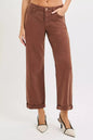 RISEN Full Size Tummy Control Mid Rise Ankle Barrel Baggy Plus Size West2East Surf