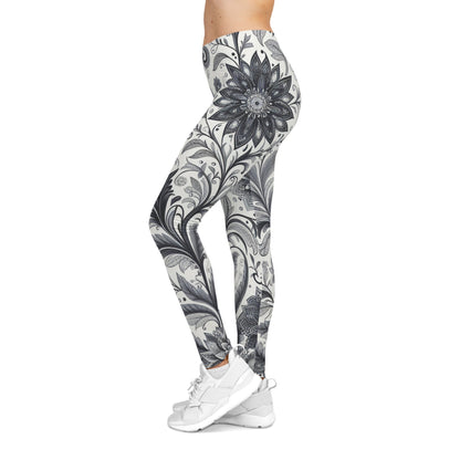 Floral Print Leggings for Women, Stretchy Athleisure Pants, Gym Wear, Casual Outfit, Everyday Style Grayceful LLC