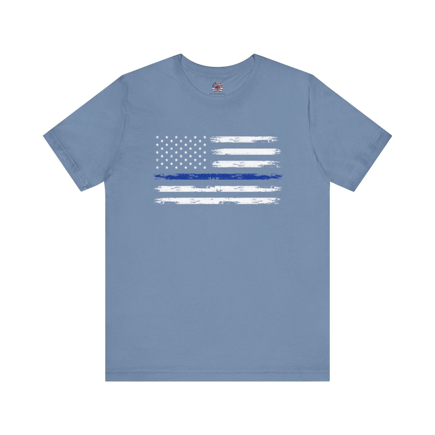 Thin Blue Line American Flag T-Shirt The Devil's Pickle