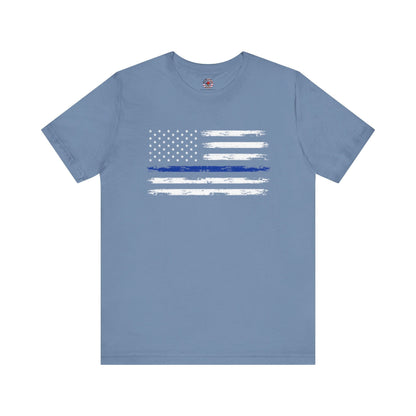 Thin Blue Line American Flag T-Shirt The Devil's Pickle