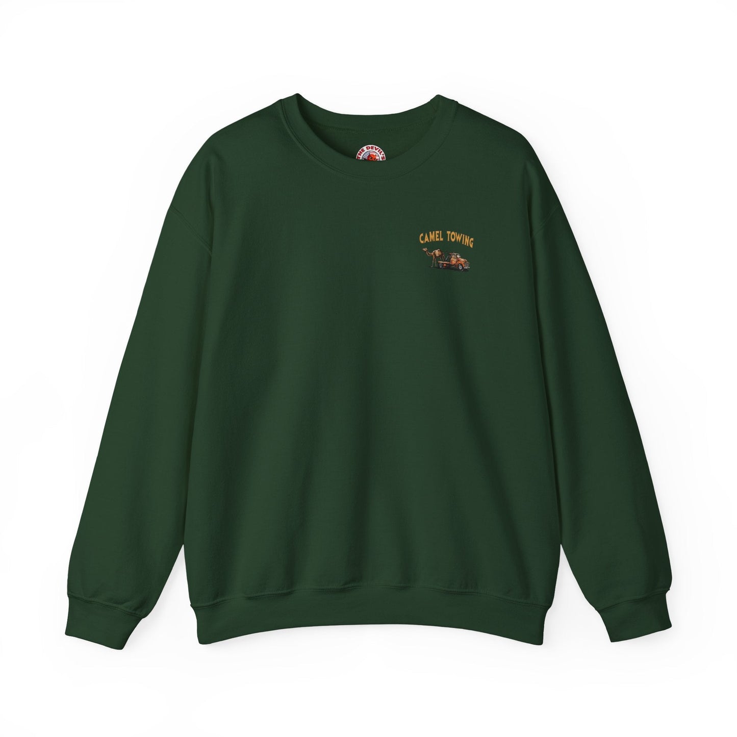 Camel Towing Back Crewneck Sweatshirt The Devil's Pickle