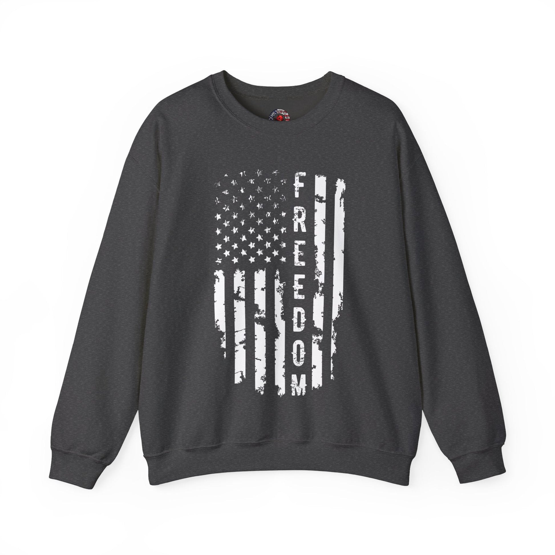 Freedom American Flag Crewneck Sweatshirt The Devil's Pickle