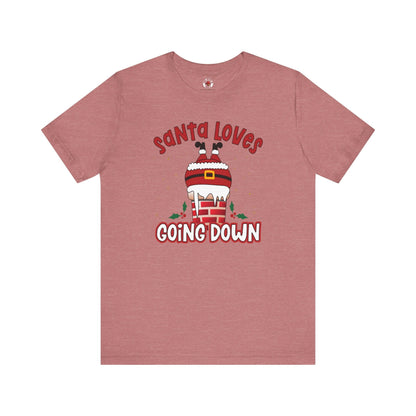 Santa Loves Going Down T-Shirt The Devil's Pickle