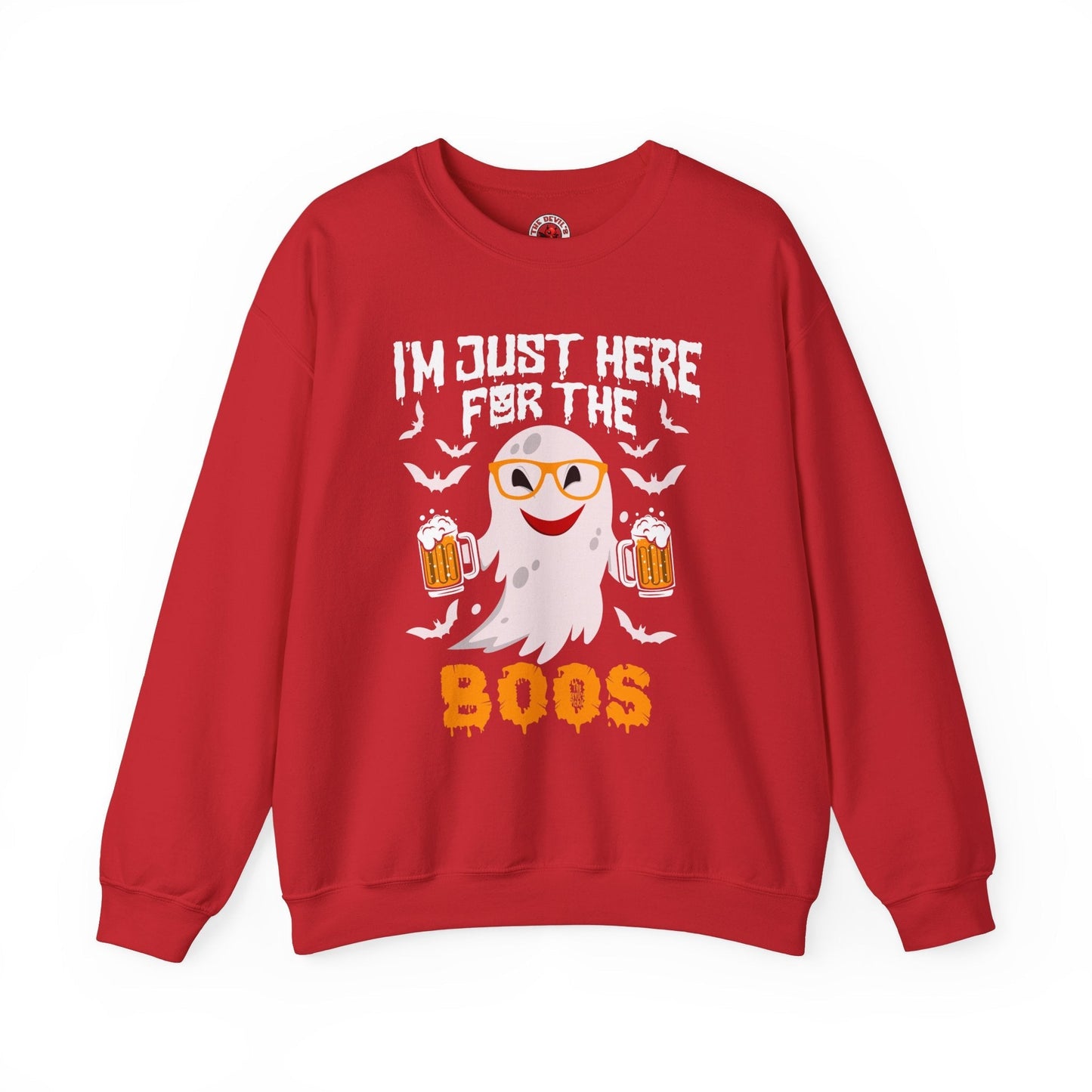I'm Just Here For The Boos Crewneck Sweatshirt The Devil's Pickle