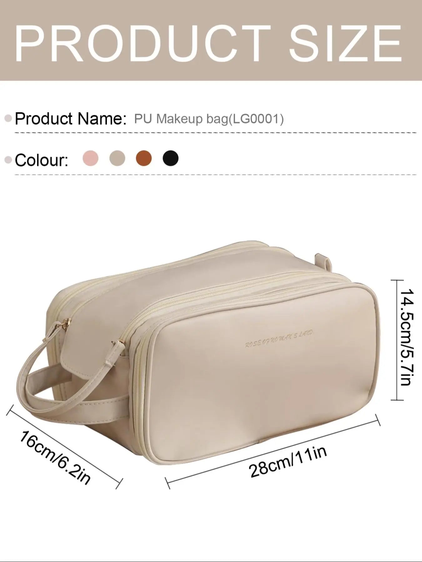 Portable Makeup Bag, Travel Cosmetic Bag, Back to School, Travel Accessories, Zipper Makeup Organizer Pouch, Versatile Storage Bag for Skincare, Lotion, Cream, Lip Balm, Eyeliners, Makeup Brushes, Stationery, Travel Bag, Makeup Tool Organizer