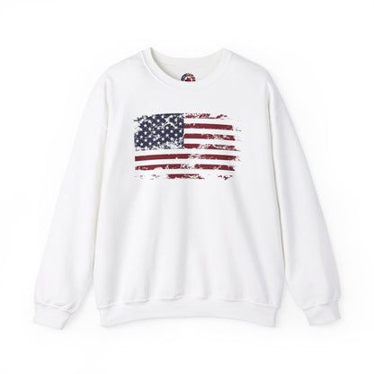 Vintage Style American Flag Crewneck Sweatshirt The Devil's Pickle