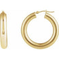 14K Yellow Round Tube 30 mm Hoop Earrings Ethereal Legacy Boutiques