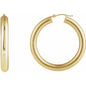 14K Yellow Round Tube 40 mm Hoop Earrings Ethereal Legacy Boutiques