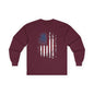 Distressed American Flag Long Sleeve Tee The Devil's Pickle