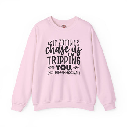 If Zombies Chase Us Crewneck Sweatshirt The Devil's Pickle