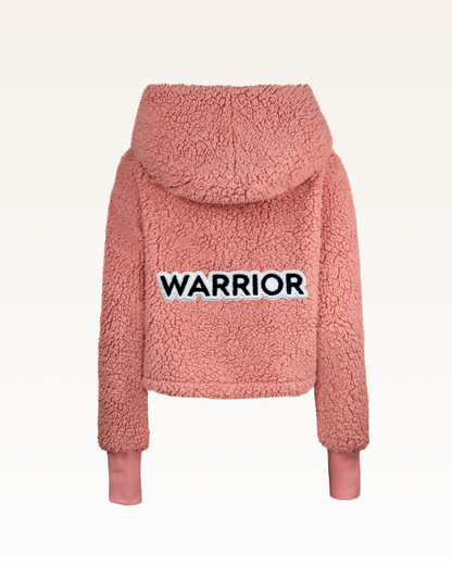 The Warrior Effect™ by Jill Martin Chenille Logo Cropped Sherpa Lounger Jacket Jill Martin