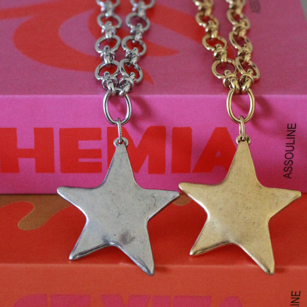 Star Pendant Necklace 14K Gold Plated Stainless Steel Deep South Originals