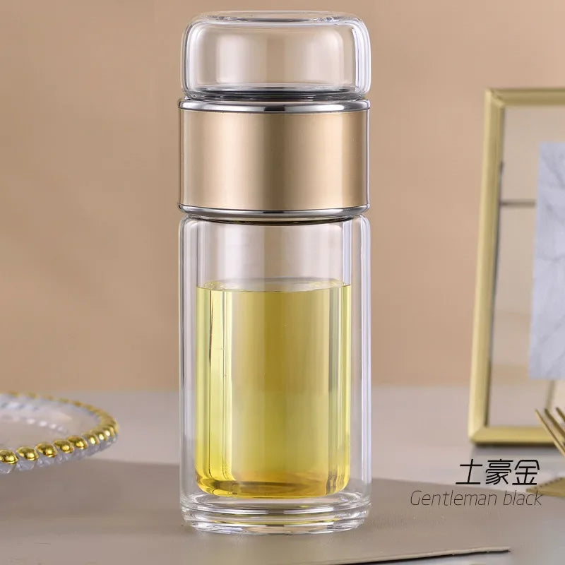 Double Wall Glass Tea Infuser Bottle ViralGalleria.com