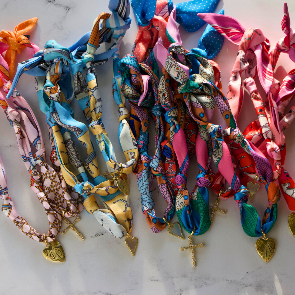 Scarf Necklace Multi Color Pattern Deep South Originals