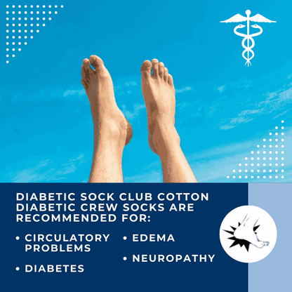 Women's Cotton Diabetic Crew Socks (6 Pair) DSC