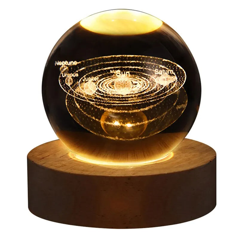 LED Night Light Milky Way Galaxy Solar System Crystal Ball ViralGalleria.com