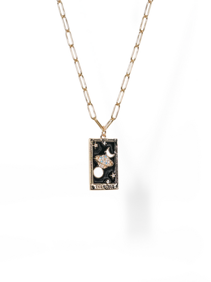 Tarot Card Pendant Necklace LUNAR VINES