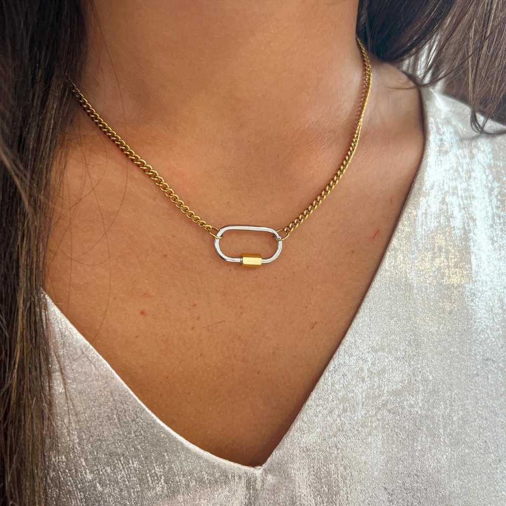 Two Tone Lock Necklace ~ Deep South Originals Deep South Originals