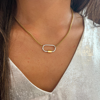 Two Tone Lock Necklace ~ Deep South Originals Deep South Originals