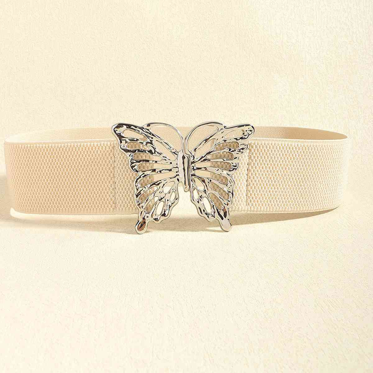 Butterfly Alloy Buckle Elastic Belt See size chart under “more details” The Fashion Celestial