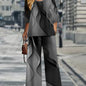 Vibrant  Geometric Plus Size Long Sleeve Top  Pants Set
