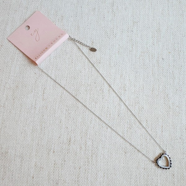 Preciously Scallop Edged Heart Necklace Shop Style & More | Fresh Looks, Everyday Deals & Free Shipping