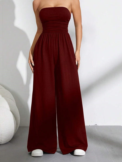 High-Waist Wide-Leg Pants & Tube Top Set – 6 Colors, S–2XL FitiqueFit