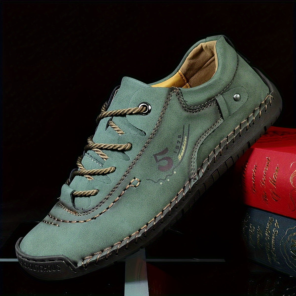 Men's Handmade Stitching Casual Shoes Flats Outdoor Walking Sneakers NovaCart