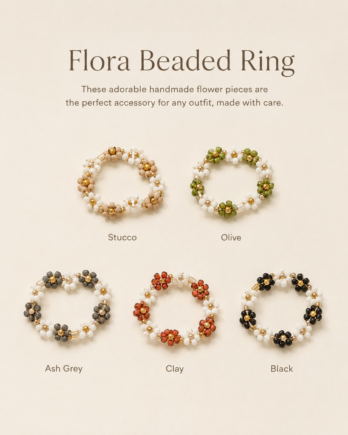 Flora Beaded Ring Village Thrive