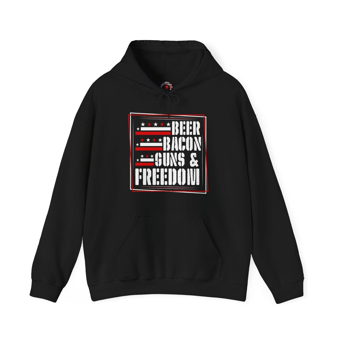 Beer Bacon Guns and Freedom Hooded Sweatshirt The Devil's Pickle