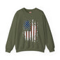 Distressed American Flag Crewneck Sweatshirt The Devil's Pickle