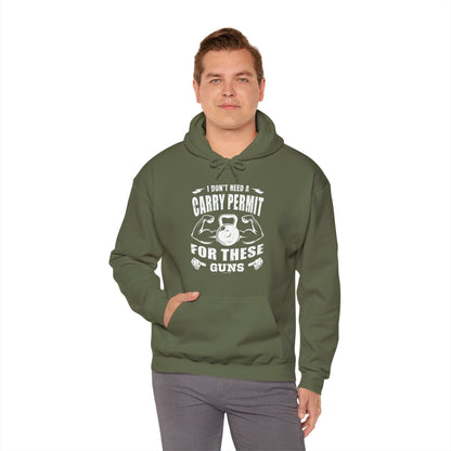 I Don't Need A Carry Permit For These Guns Hooded Sweatshirt The Devil's Pickle