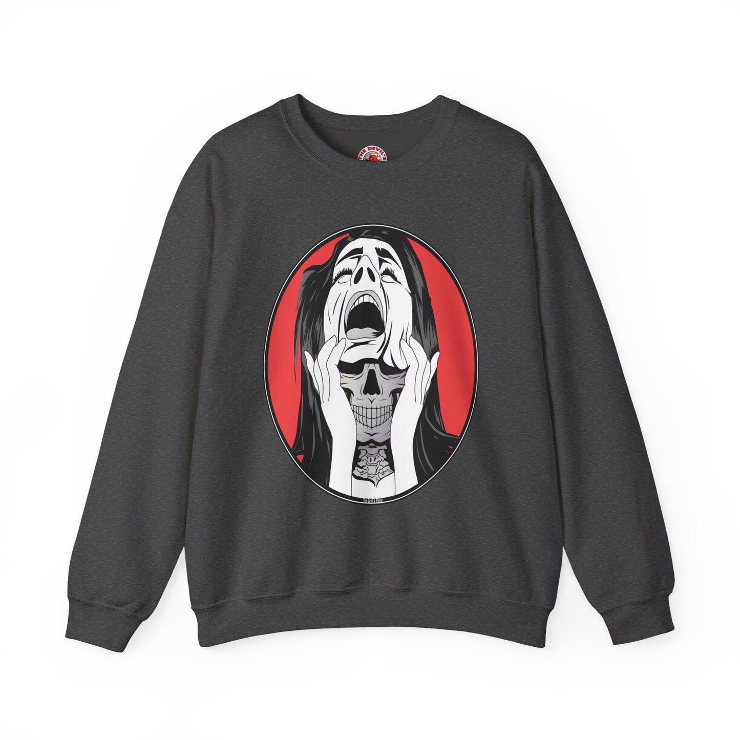Skull Woman Crewneck Sweatshirt The Devil's Pickle