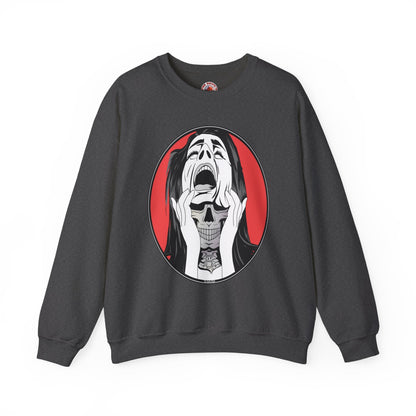 Skull Woman Crewneck Sweatshirt The Devil's Pickle