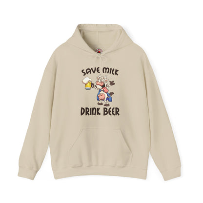 Save Milk Drink Beer Hooded Sweatshirt The Devil's Pickle