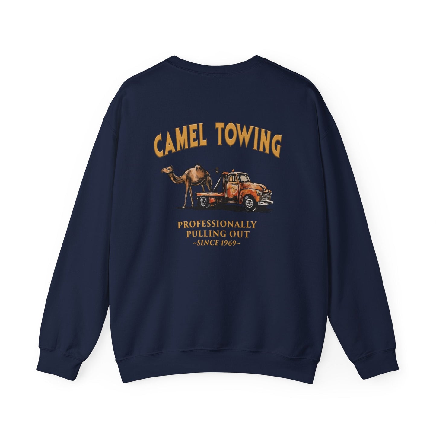 Camel Towing Back Crewneck Sweatshirt The Devil's Pickle