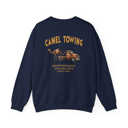 Camel Towing Back Crewneck Sweatshirt The Devil's Pickle