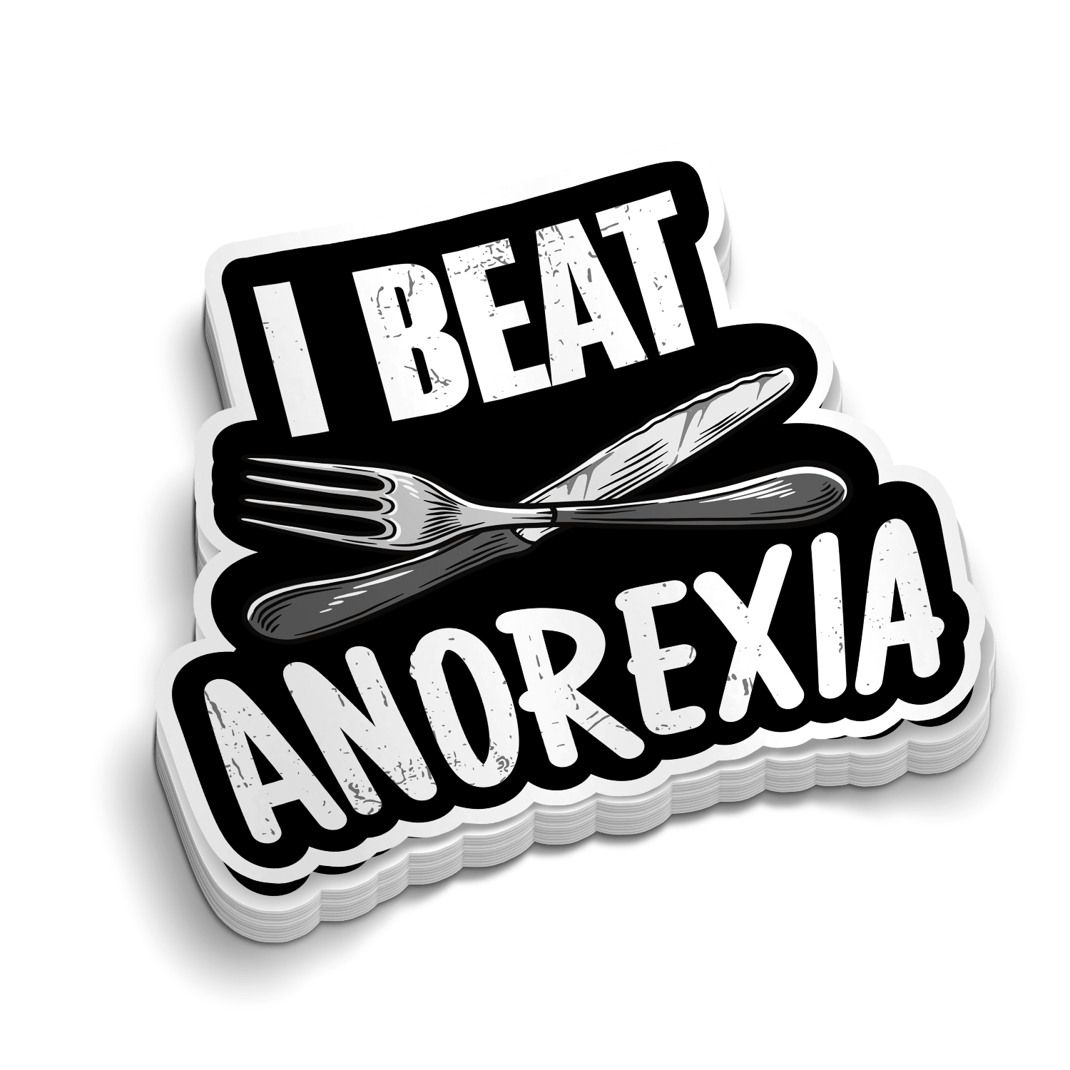 Beat Anorexia  Hard Hat Decal Armed American Supply