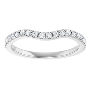 Platinum 1/4 CTW Lab-Grown Diamond Contour Band Ethereal Legacy Boutiques