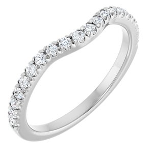 Platinum 1/4 CTW Lab-Grown Diamond Contour Band Ethereal Legacy Boutiques