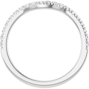 Platinum 1/4 CTW Lab-Grown Diamond Contour Band Ethereal Legacy Boutiques