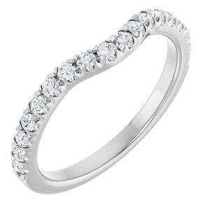Platinum 1/3 CTW Lab-Grown Diamond Contour Band Ethereal Legacy Boutiques