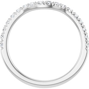 Platinum 1/3 CTW Lab-Grown Diamond Contour Band Ethereal Legacy Boutiques